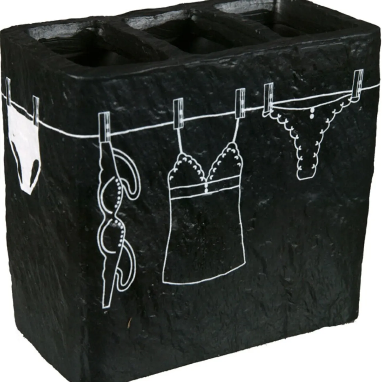 Gifi Aménagement Salle De Bain^Porte brosses à dents noir