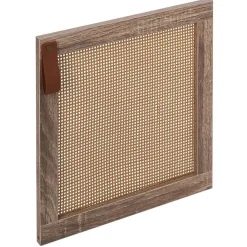 Gifi Rangement|Porte cannage Box Cube 32,2xH32,2x1,2cm bois marron