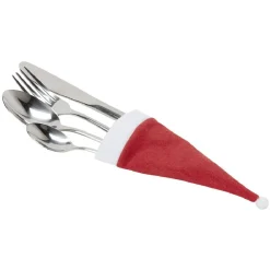 Gifi Porte couverts en forme de bonnet de Noël x4