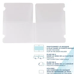Gifi Bien-Être^Porte masque pliable format de poche blanc transparent