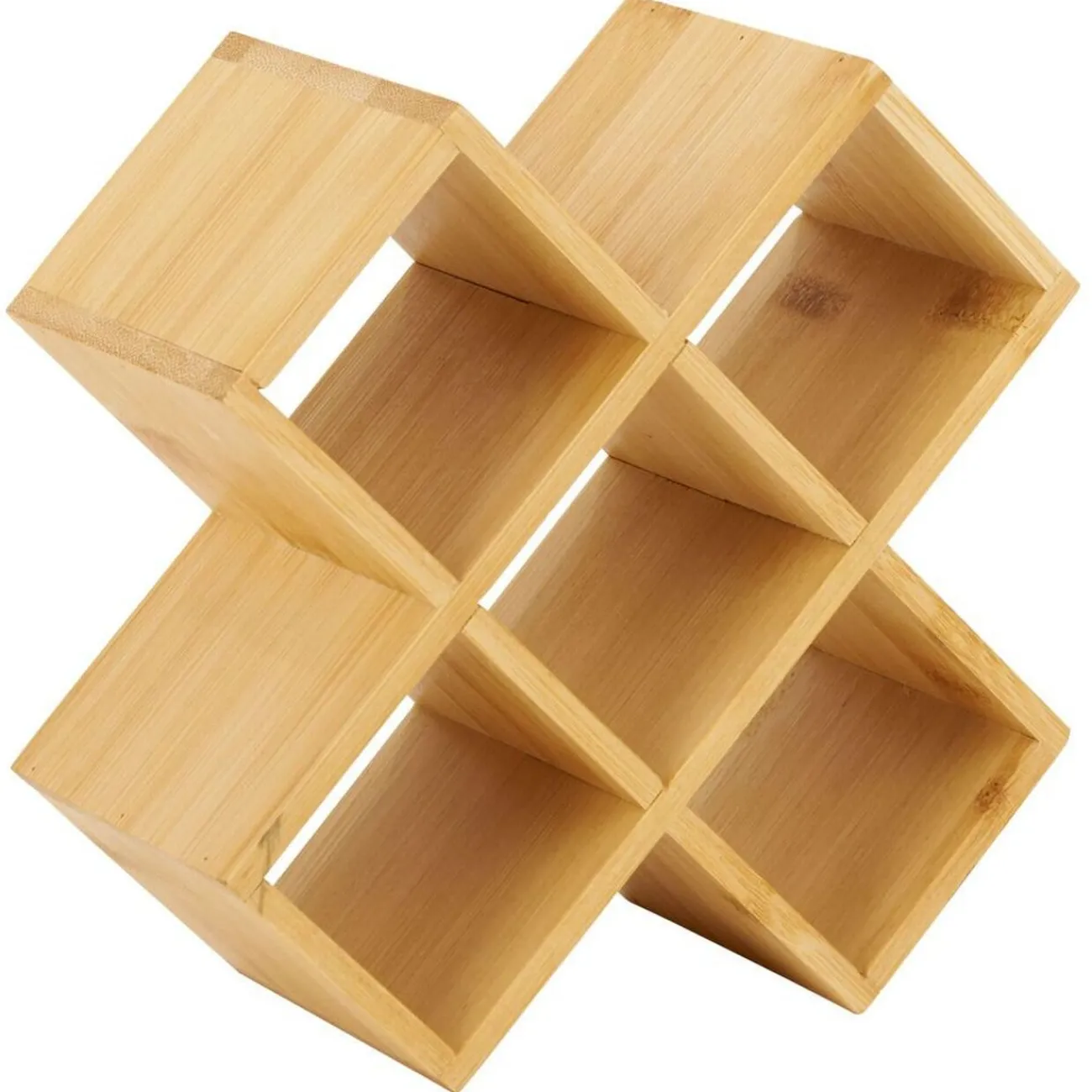 Gifi Porte épice 5 cases bambou 17x17xH9cm