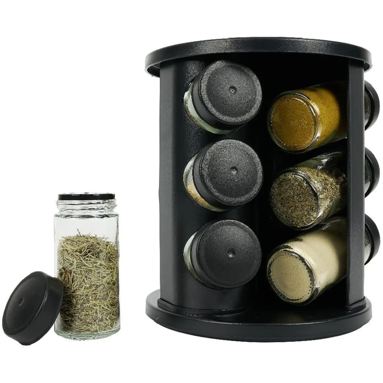 Gifi Porte épice rotatif avec 9 pots métal Ø17xH20cm