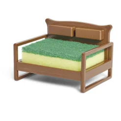 Gifi Nettoyage Et Entretien|Porte éponge forme canapé bleu ou marron