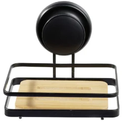 Gifi Aménagement Salle De Bain^Porte savon bambou métal noir