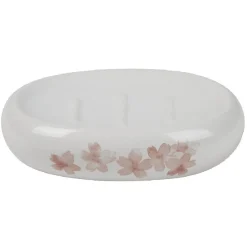 Gifi Aménagement Salle De Bain^Porte savon blanc design fleur cerisier rose