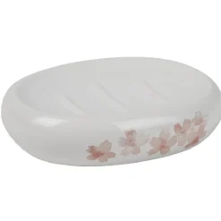 Gifi Aménagement Salle De Bain^Porte savon blanc design fleur cerisier rose