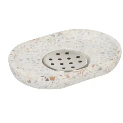 Gifi Aménagement Salle De Bain^Porte savon Terrazzo résine effet granit beige