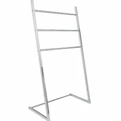 Gifi Aménagement Salle De Bain^Porte serviettes en métal gris blanc