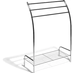 Gifi Aménagement Salle De Bain^Porte serviettes gris chromé