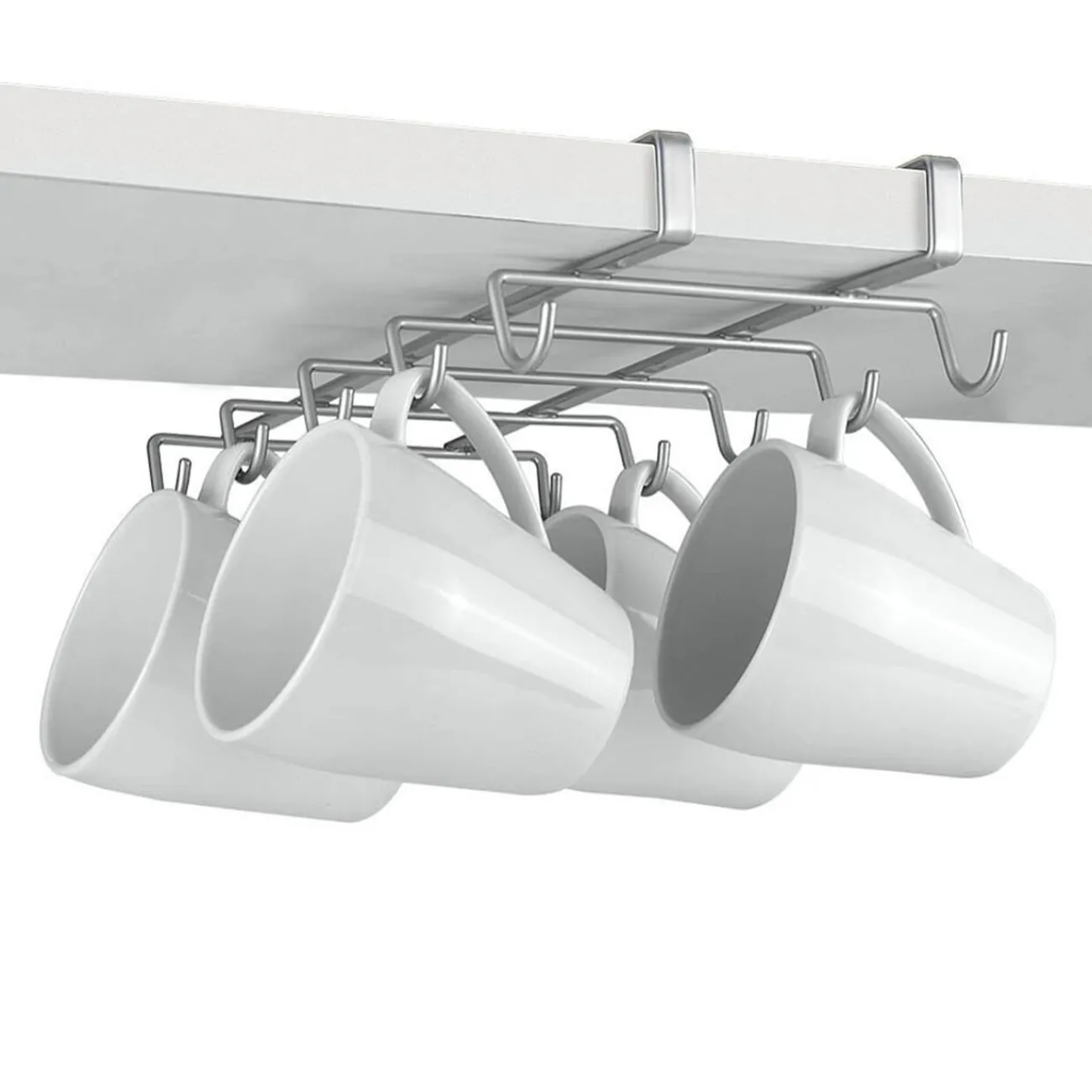 Gifi Porte tasse x10 Metaltex à fixer sur étagère