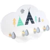 Gifi Rangement|Porte-manteau mural bois forme nuage L.34 x l.5,5 x H.22 cm