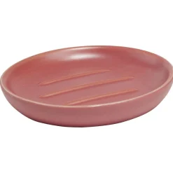 Gifi Aménagement Salle De Bain^Porte-savon céramique rouge Ø10xH2cm