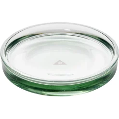 Gifi Aménagement Salle De Bain^Porte-savon en verre transparent vert Ø8xH1,8cm