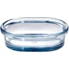 Gifi Aménagement Salle De Bain^Porte-savon en verre transparent bleu 13,3x9,8xH3,8cm