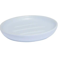 Gifi Aménagement Salle De Bain^Porte-savon rond céramique bleu Ø10xH2cm