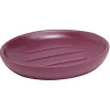 Gifi Aménagement Salle De Bain^Porte-savon rond céramique violet Ø10xH2cm