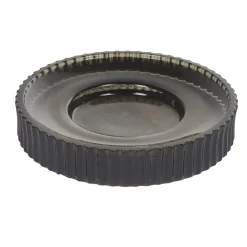 Gifi Aménagement Salle De Bain^Porte-savon rond verre noir