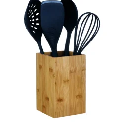 Gifi Pot à ustensiles de cuisine en bambou