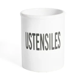 Gifi Pot à ustensiles dolomite blanc Ø10xH13,2cm