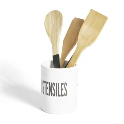 Gifi Pot à ustensiles dolomite blanc Ø10xH13,2cm