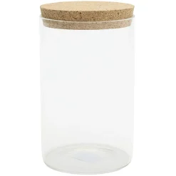Gifi Pot de conservation en verre avec couvercle liège 1 L