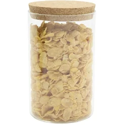 Gifi Pot de conservation en verre avec couvercle liège 1 L