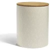 Gifi Pot de conservation 1,6L grès et couvercle bambou Ø14,2xH17,7cm