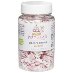 Gifi Pot de Décor en sucre Modèle Licorne Rose et Blanc