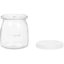 Gifi Pot de yaourt en verre blanc transparent x4