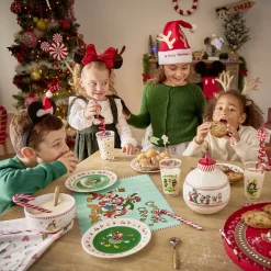 Gifi Pot en verre Disney Mickey Merry Kissmas avec couvercle Ø16xH20cm