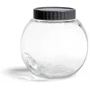 Gifi Pot en verre transparent avec couvercle plastique - 17,5x12,5xH.17cm