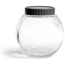 Gifi Pot en verre transparent avec couvercle plastique - 17,5x12,5xH.17cm