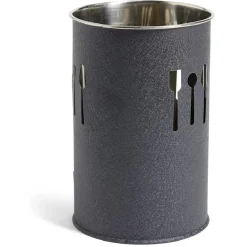 Gifi Pot range-couverts Ø10xH.15cm inox finition gris crocodile