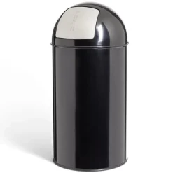 Gifi Nettoyage Et Entretien|Poubelle à bascule 50L Ø36xH74cm métal noir