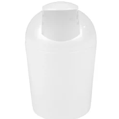 Gifi Nettoyage Et Entretien|Poubelle à coton blanc brillant x2