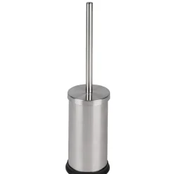 Gifi Aménagement Salle De Bain^Poubelle 3 L et brosse WC gris chromé