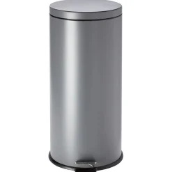 Gifi Nettoyage Et Entretien|Poubelle à pédale en métal gris 30L