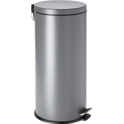 Gifi Nettoyage Et Entretien|Poubelle à pédale en métal gris 30L