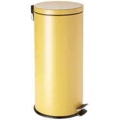 Gifi Nettoyage Et Entretien|Poubelle à pédale en métal jaune 30L