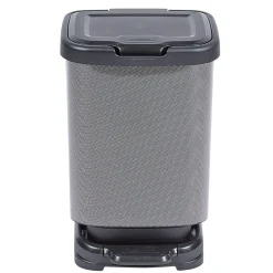 Gifi Nettoyage Et Entretien|Poubelle à pédale Jive aspect carbone noir 20 L