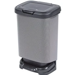 Gifi Nettoyage Et Entretien|Poubelle à pédale Jive aspect carbone noir 20 L