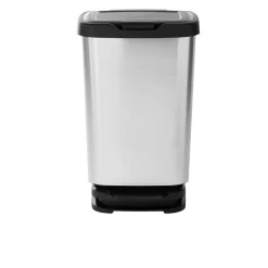 Gifi Nettoyage Et Entretien|Poubelle à pédale Jive noir et gris 40 L