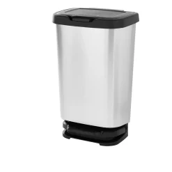 Gifi Nettoyage Et Entretien|Poubelle à pédale Jive noir et gris 40 L