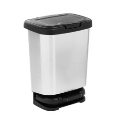 Gifi Nettoyage Et Entretien|Poubelle à pédale Jive noir et gris 20 L