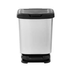 Gifi Nettoyage Et Entretien|Poubelle à pédale Jive noir et gris 20 L