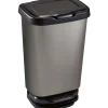 Gifi Nettoyage Et Entretien|Poubelle à pédale 40L en plastique gris
