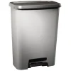 Gifi Nettoyage Et Entretien|Poubelle à pédale plastique gris 50L
