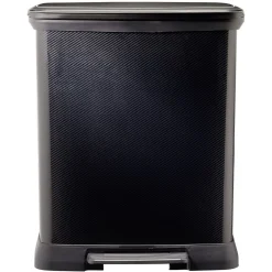 Gifi Nettoyage Et Entretien|Poubelle à pédale plastique noir carbone 30L