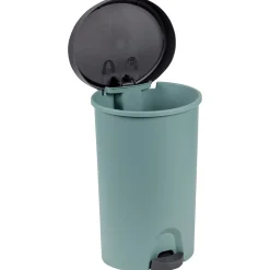 Gifi Nettoyage Et Entretien|Poubelle à pédale vert et gris 27 L