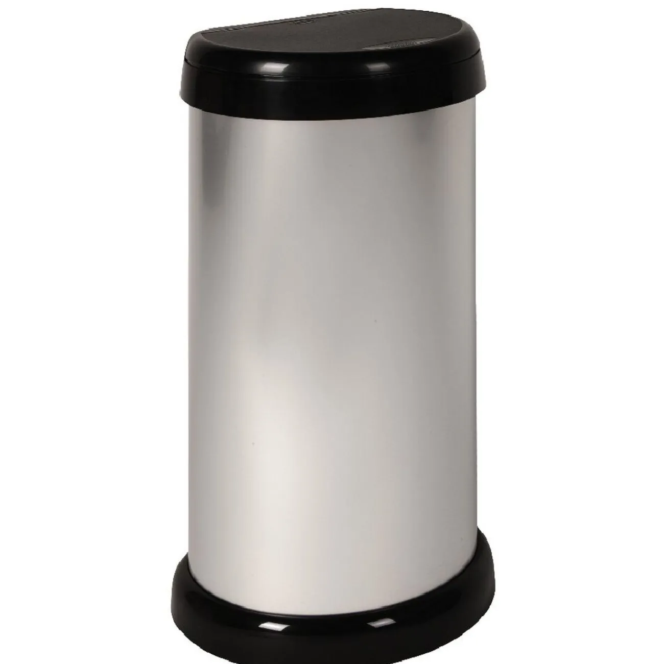 Gifi Nettoyage Et Entretien|Poubelle à rabat 42 L grise et noir